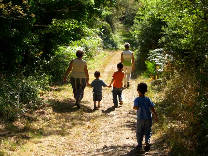 0044_chemin-de-la-foret_ grand-meres-et-petits-enfants_Humain_Jacques-de-Givry